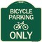 Signmission Bicycle Parking Only With Graphic Heavy-Gauge Aluminum Architectural Sign, 18" x 18", G-1818-24320 A-DES-G-1818-24320 - alternate 1